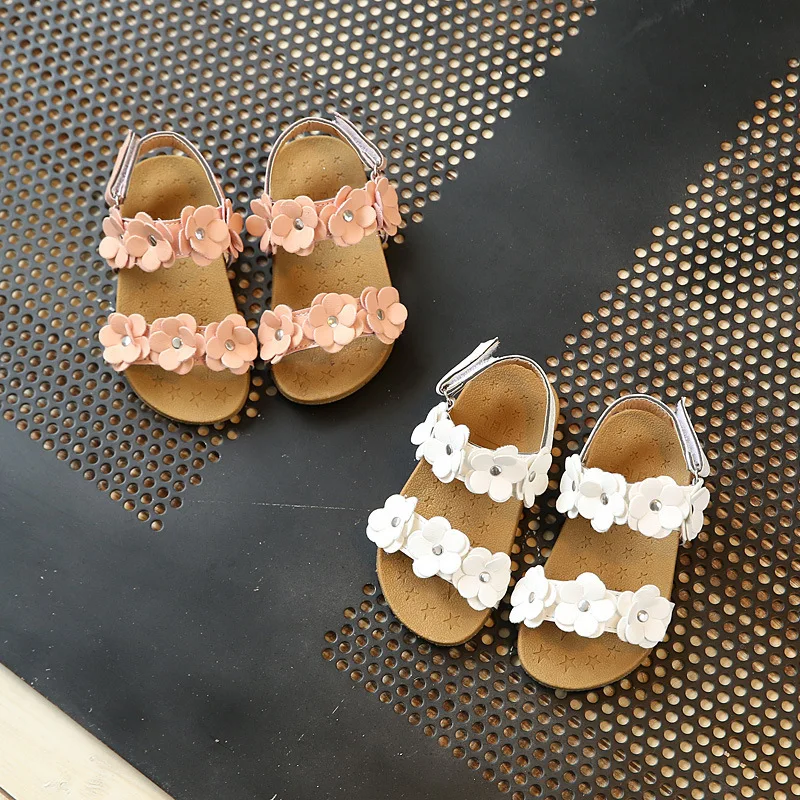 New  soft bottom sandals student flower children sandals girls flowers sandals