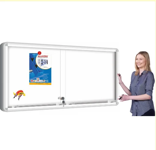 Скользящая стеклянная крышка Магнитная белая доска для уведомлений