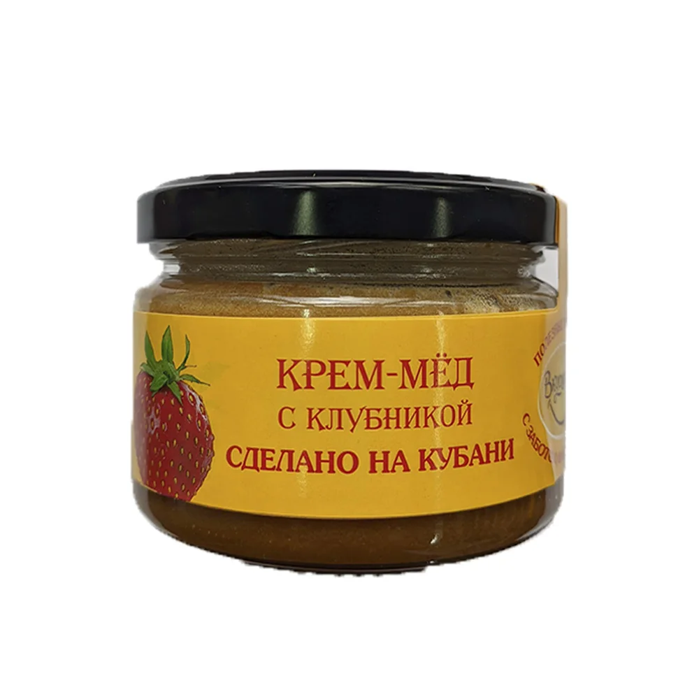 Натуральный Крем-мед с натуральной клубникой