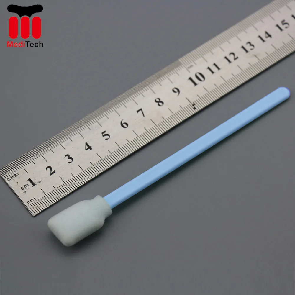OEM Custom Color Cleanroom Alcohol 99.7% IPA solution Foam Tip Cleaning Swabs for Electronic Components, Printing Machine