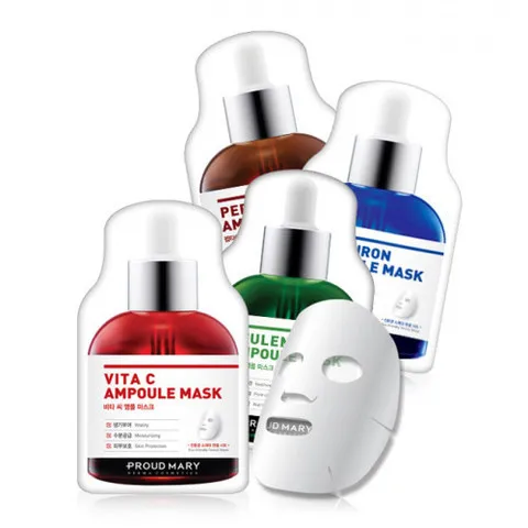 Korea Proud Mary Facial Sheet Masks Hyaluronic Acid Mask 25g*10 with key ingredient sodium hyaluronate for ultra moisturizing