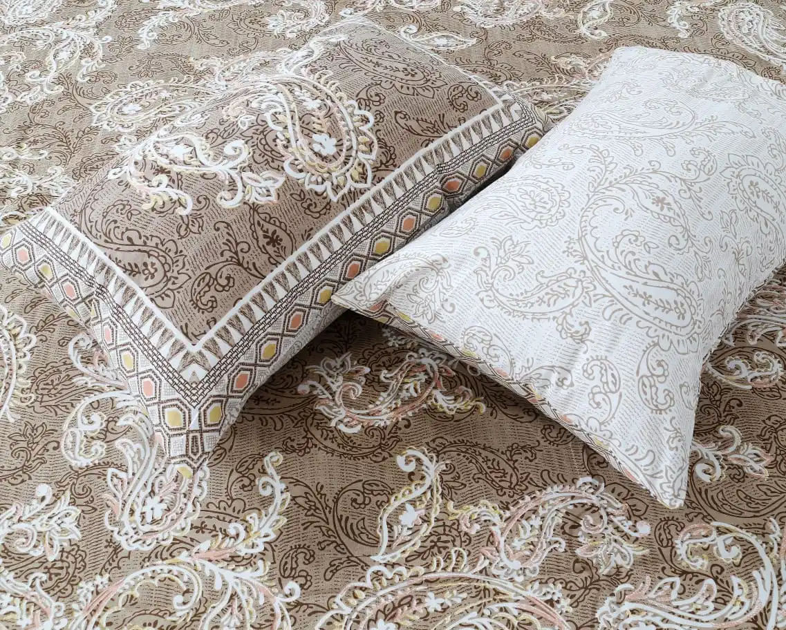 100% cotton printed bed sheets in pastel color  with matching pillow cases ideal for home furnishing stores