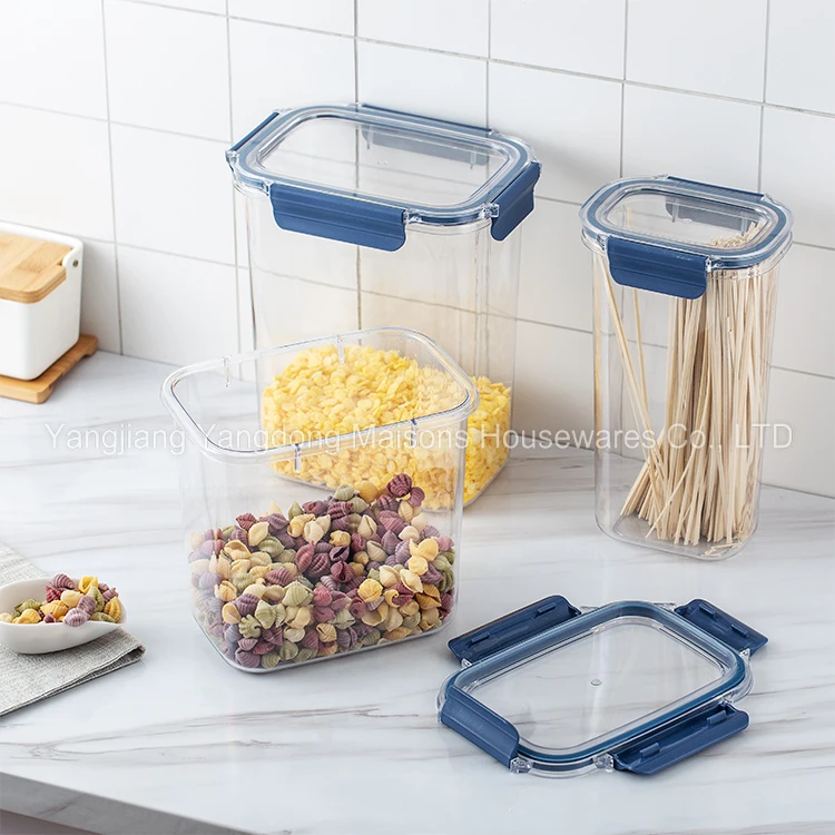 Maisons 6piece 1.8L PET Leak-proof Kitchen Storage Cereal Containers Set BPA free Food Storage Containers