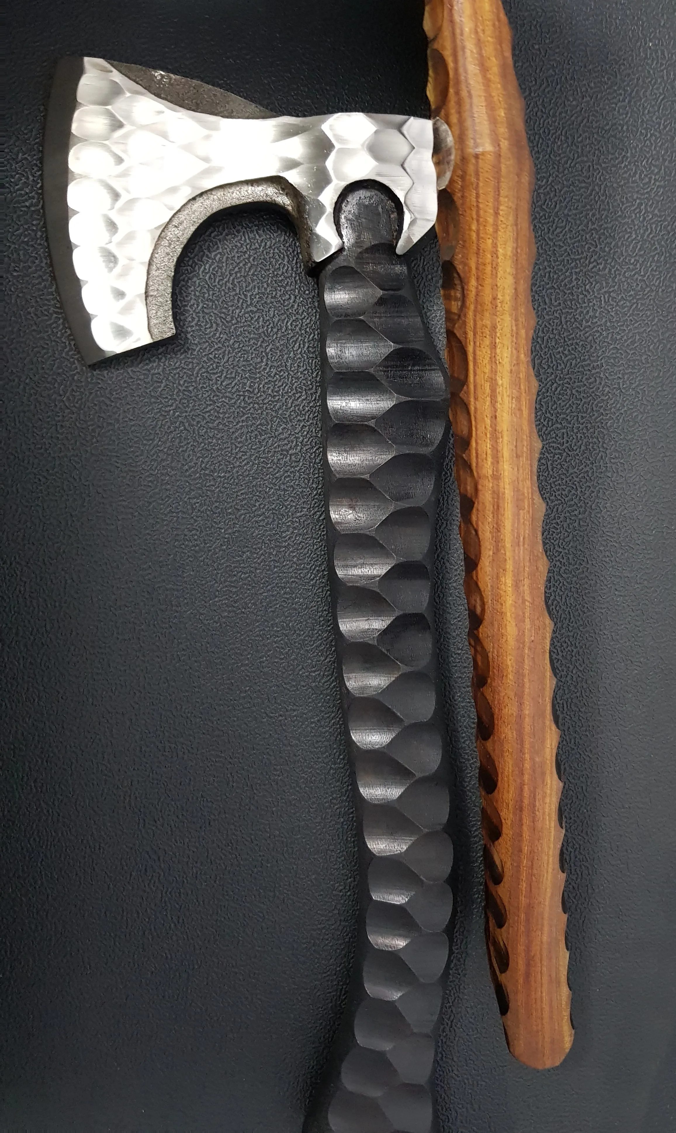 
Custom Hand Forged stainless steel Engraved Head Axe with Engraved Handle 