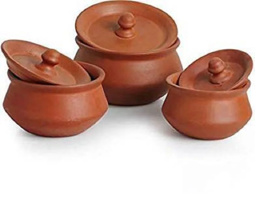 Clay Chicken Fish Curry Pot With Mud cover Non-veg Handi