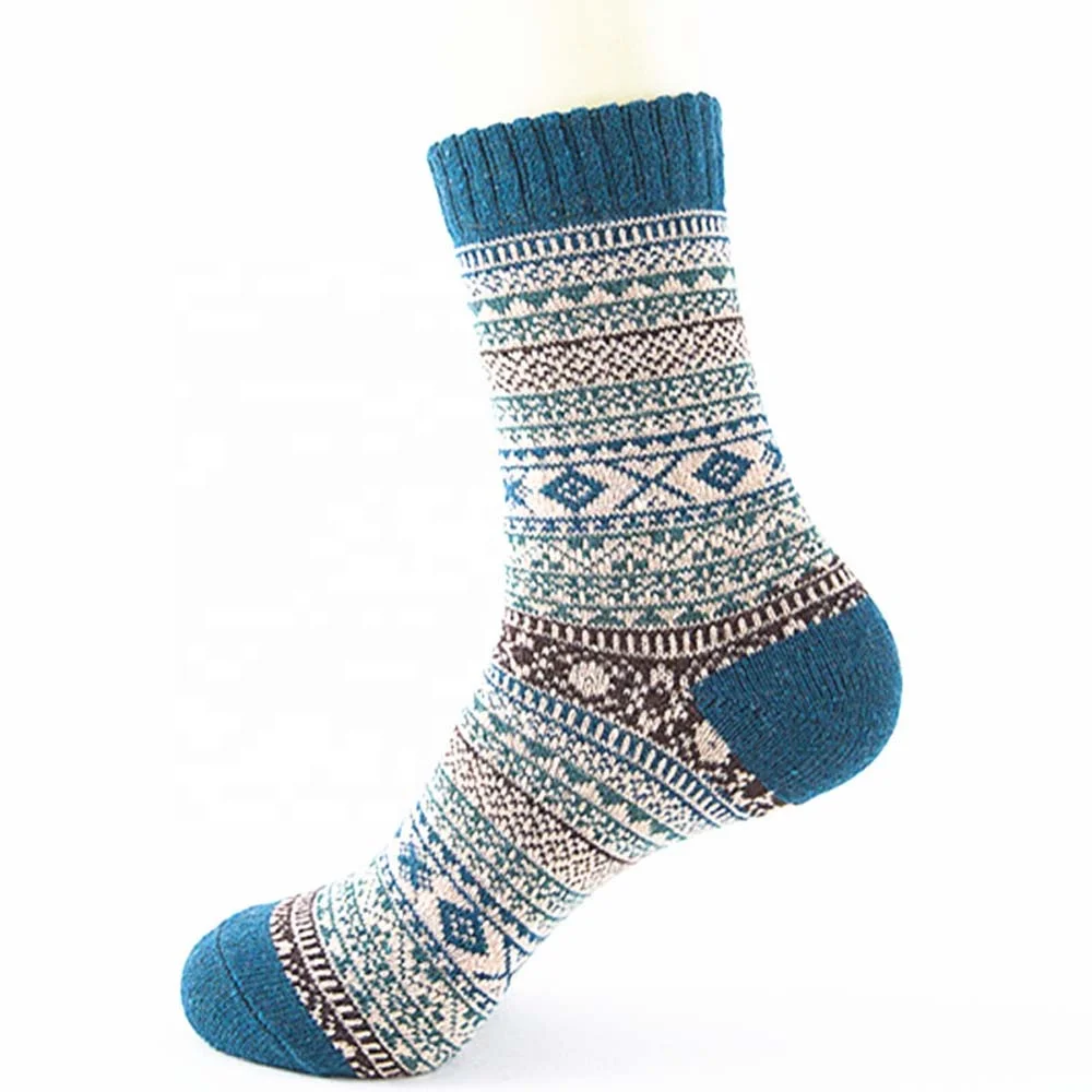 Mens Rabbit Wool Blende Warm Winter Socks Men Style Colorful Mans Socks Breathable