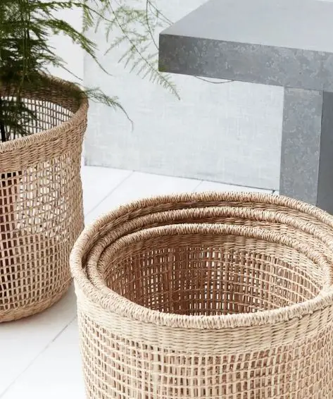 
Hot Trend in 2021 Natural Seagrass Storage Basket Recycle Rattan Storage Baskets Woven by Skillful Artisans Made in Vietnam 