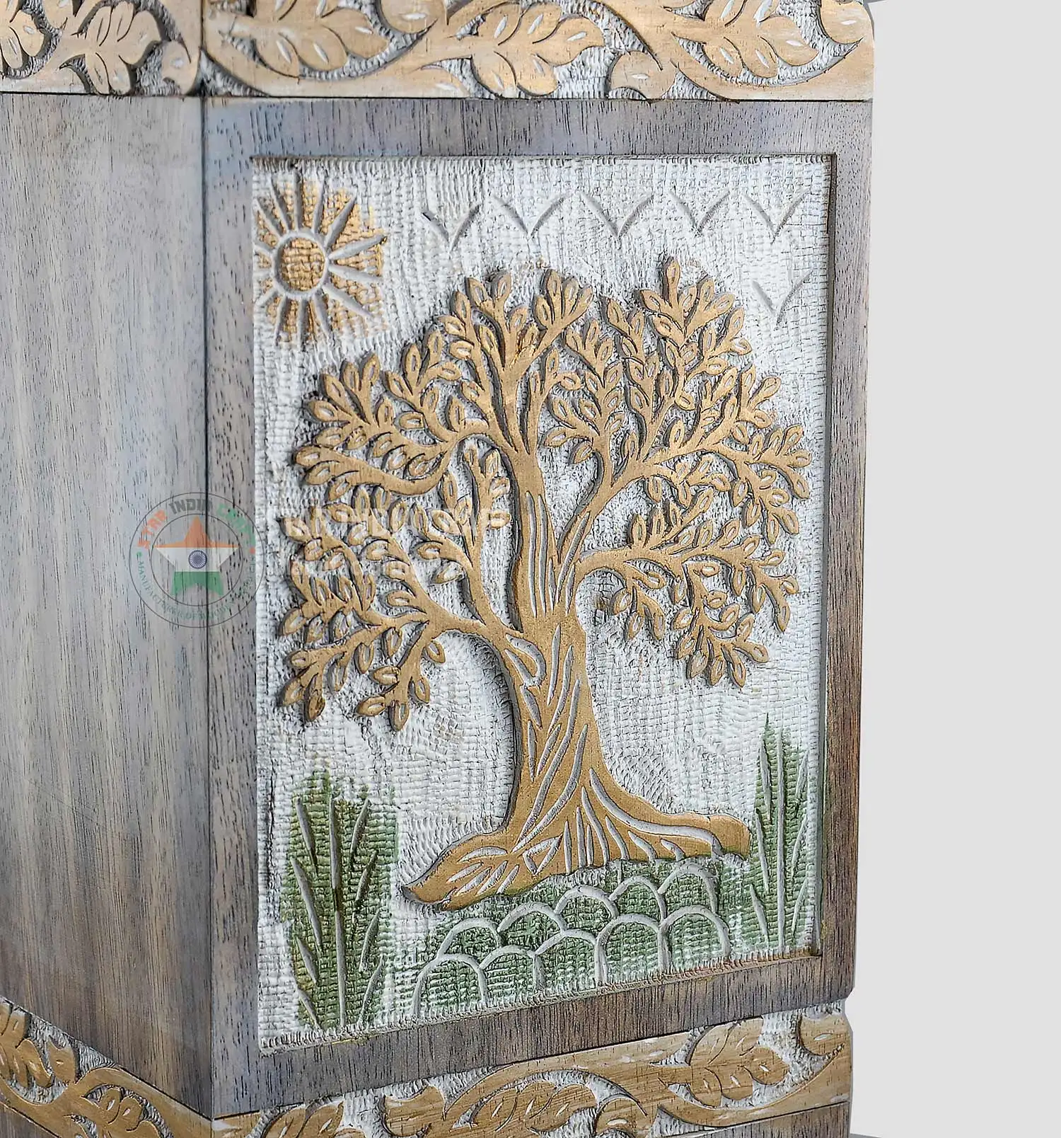 wooden urns  Rosewood Tree of Life Cremation Wooden Urns for Human Ashes - Adult Large Urn for Ashes