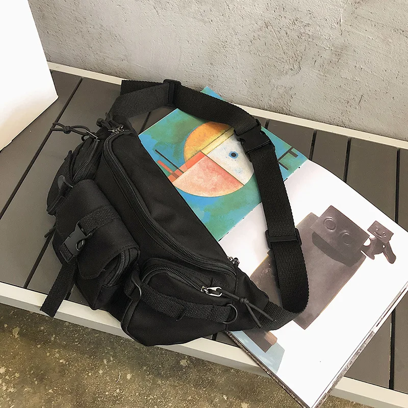 Couple style nylon waterproof fanny pack waist bag