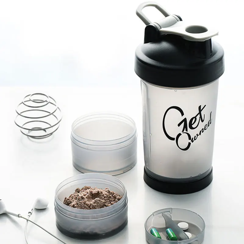 Питьевой порошок с логотипом на заказ прозрачный в любое время для фитнеса спорта пластиковый спортзала смеситель воды протеиновый шейкер бутылка
