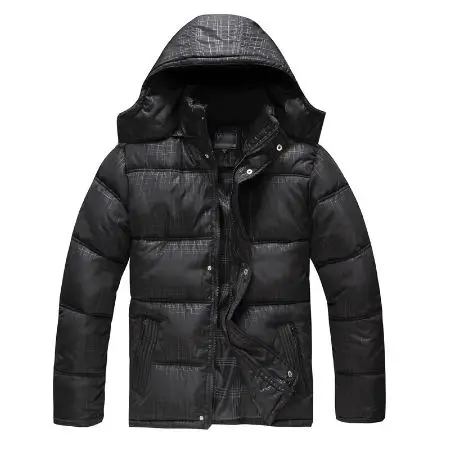 Men Hooded autumn winter jacket with High quality men thick down puff jacket with long sleeve for freezing winter
