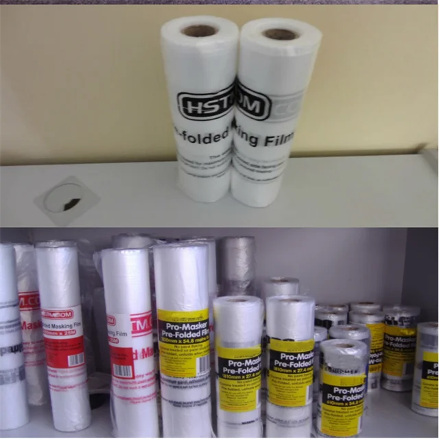 6 pack Pre-Taped Masking Film for Automotive Painting Covering