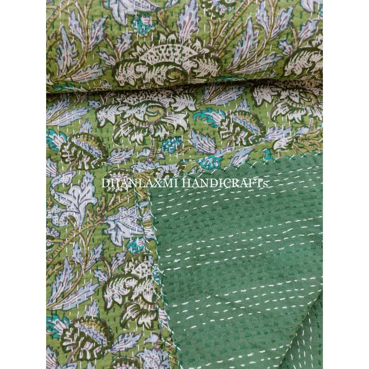 Постельное белье домашнее декоративное хлопковое покрывало Kantha в богемном стиле с красивым цветочным принтом оптом