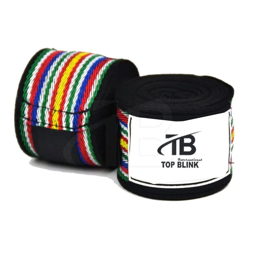 High Quality Custom Logo Gym Equipment Boxing and MMA Training Bandages Hand Wraps with Printing Pattern