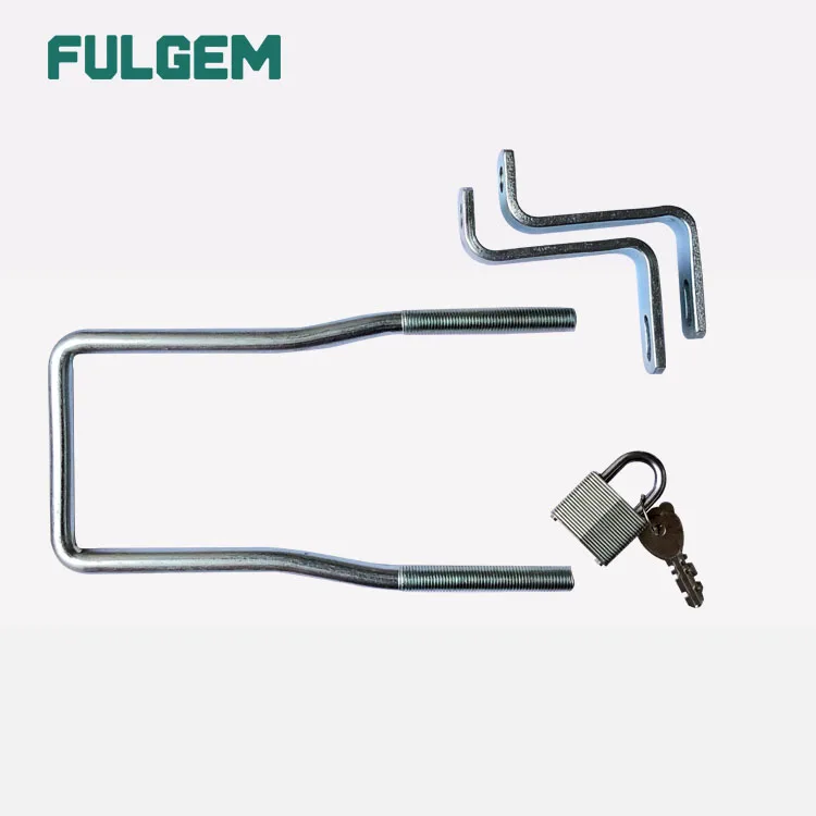 
u-bolt threaded brackets lock set spare tire carrier 
