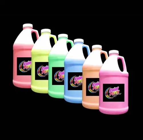 
1/2 Gallon Acrylic Neon Acrylic Paint - UV Reactive - Fluorescent Paint - Glows Under Ultraviolet Light 