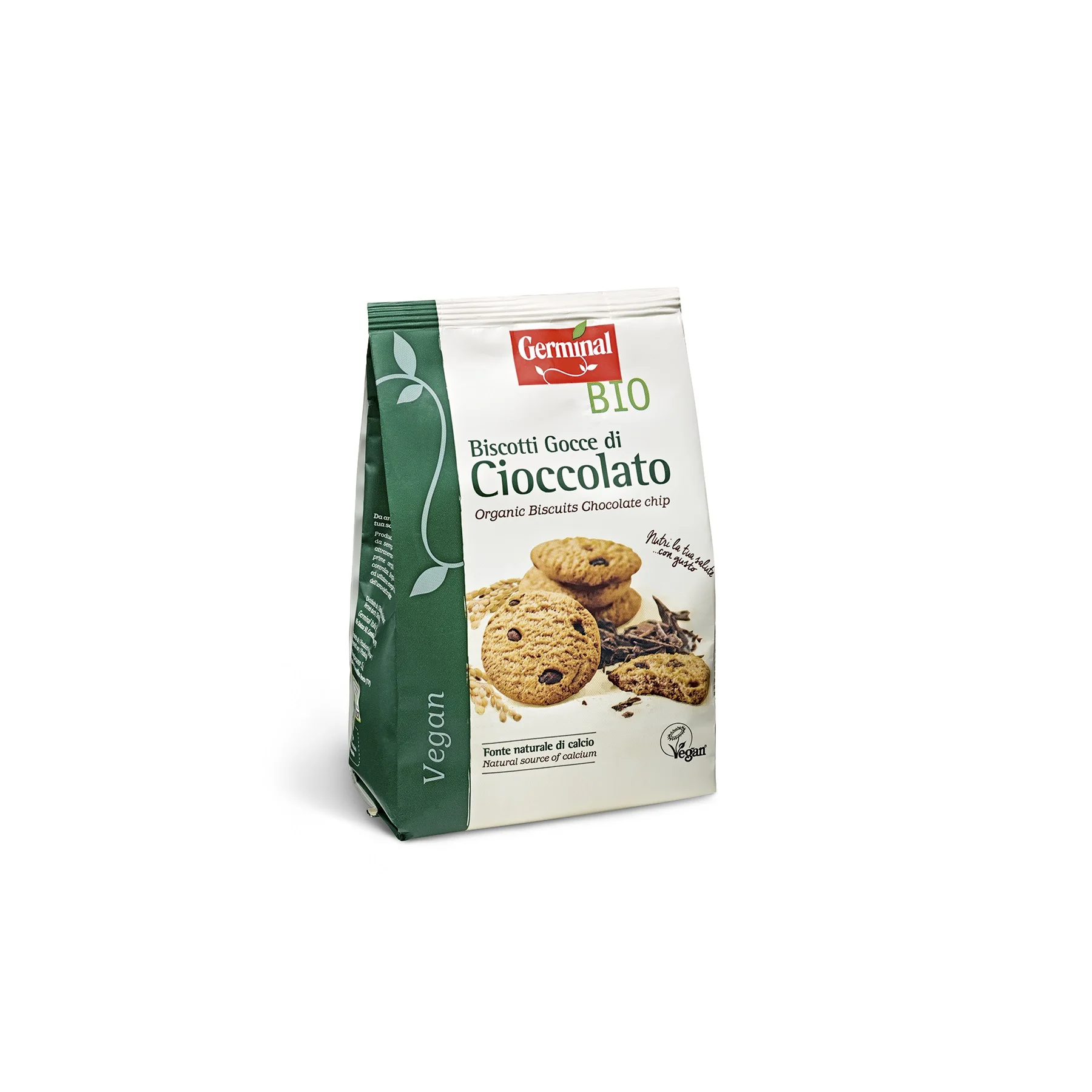 Сделано в Италии органическое веганское печенье с шоколадными чипсами 250 г