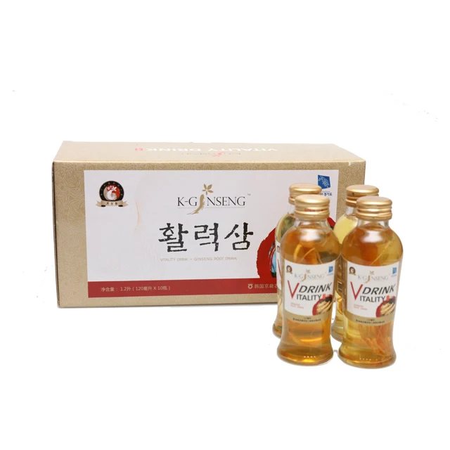  Корейский K-женьшень Gyeonggido 6 лет полный Корень женьшеня Panax V(Vitality) напиток 120 мл * 10