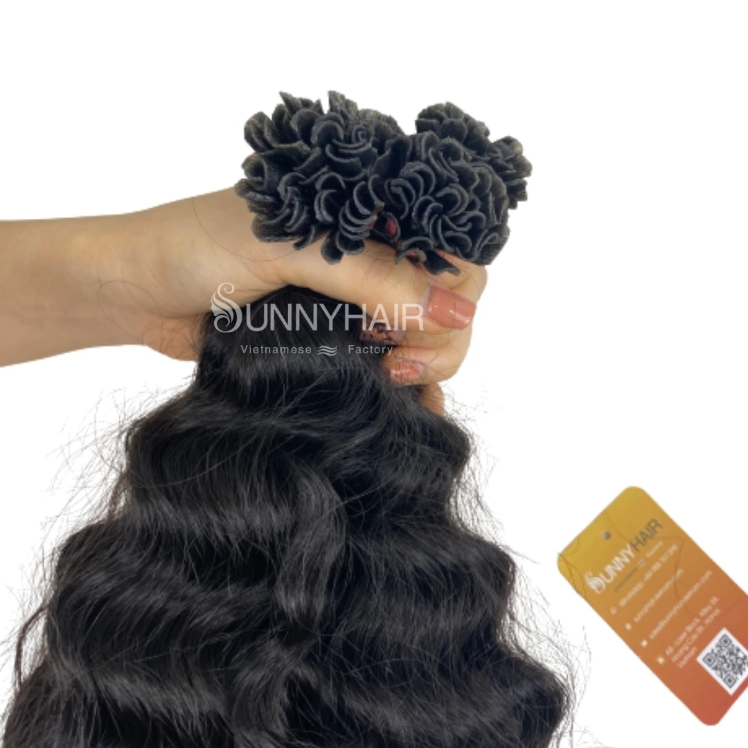  Роскошные накладные волосы высокого качества 12A класс Itip монгольский черный тело волнистые Волосы Кератин Вьетнам поставщик