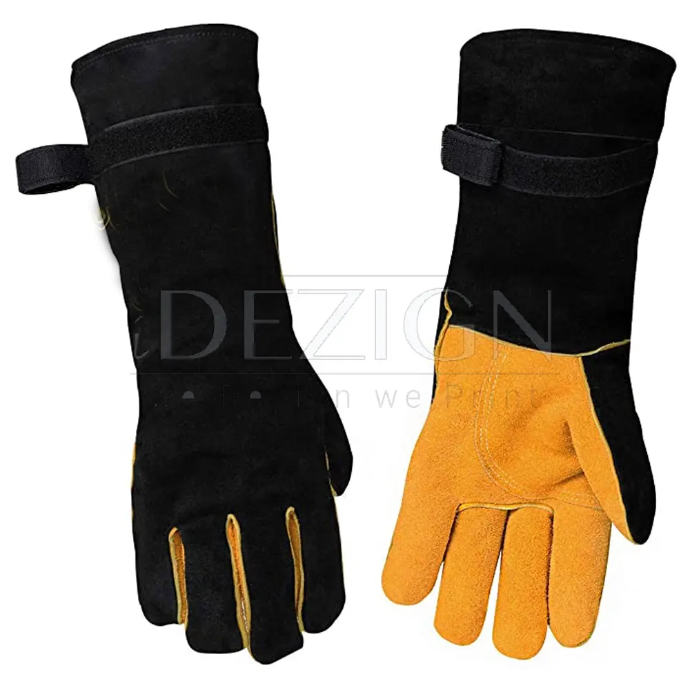 2021 14 дюймов Заводская безопасность Премиум козья кожа раздельная зерна аргон зимние сварочные перчатки