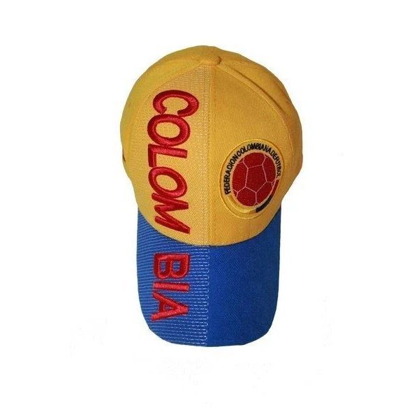 Шляпы с вышивкой и национальными флагами шапки для футбола в чемпионате мира по футболу Колумбии