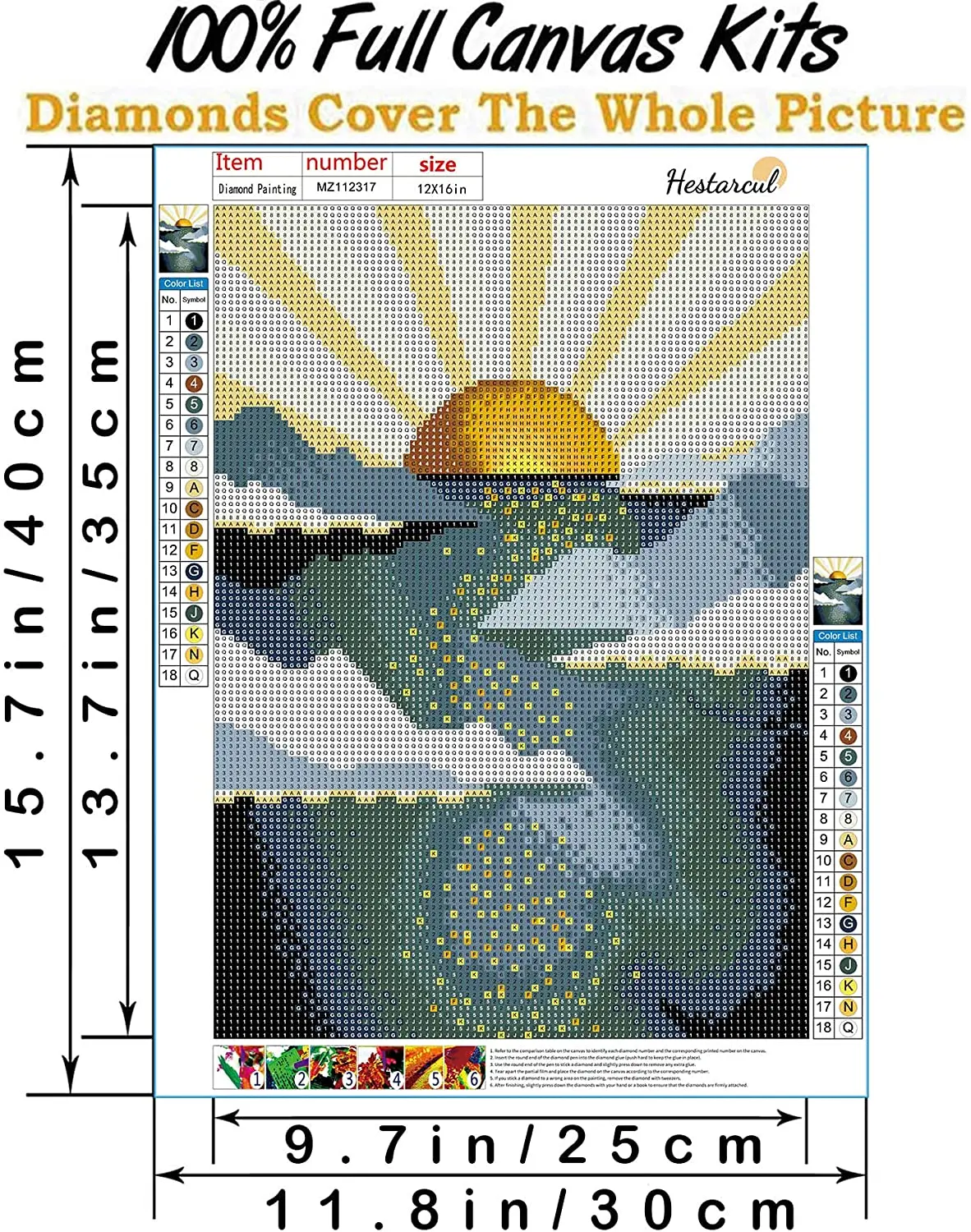 Diamond Painting Mountain Kit Diamond Art Kits for Adults,Abstract Scenery Paint with Diamonds Round for Gift Wall Decor