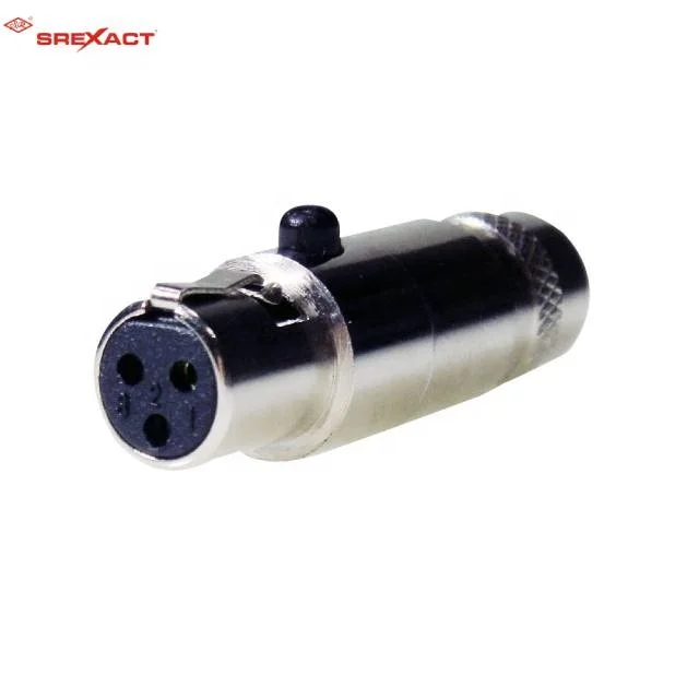 С металлическим кабельным зажимом, 3-контактный гнездовой разъем mini xlr