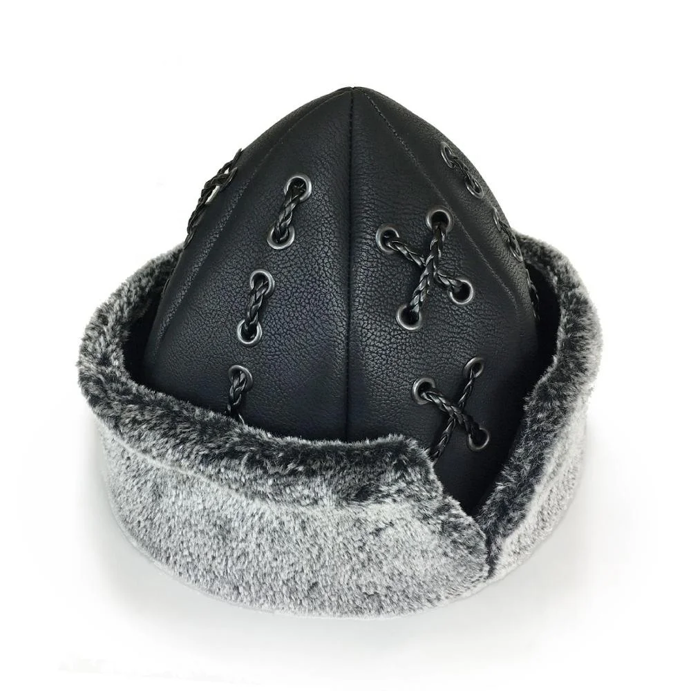 Traditional Bork Alp Hat Leather  Ottoman Kayi Tribe Ertugrul  Dirilis Cross Stitch