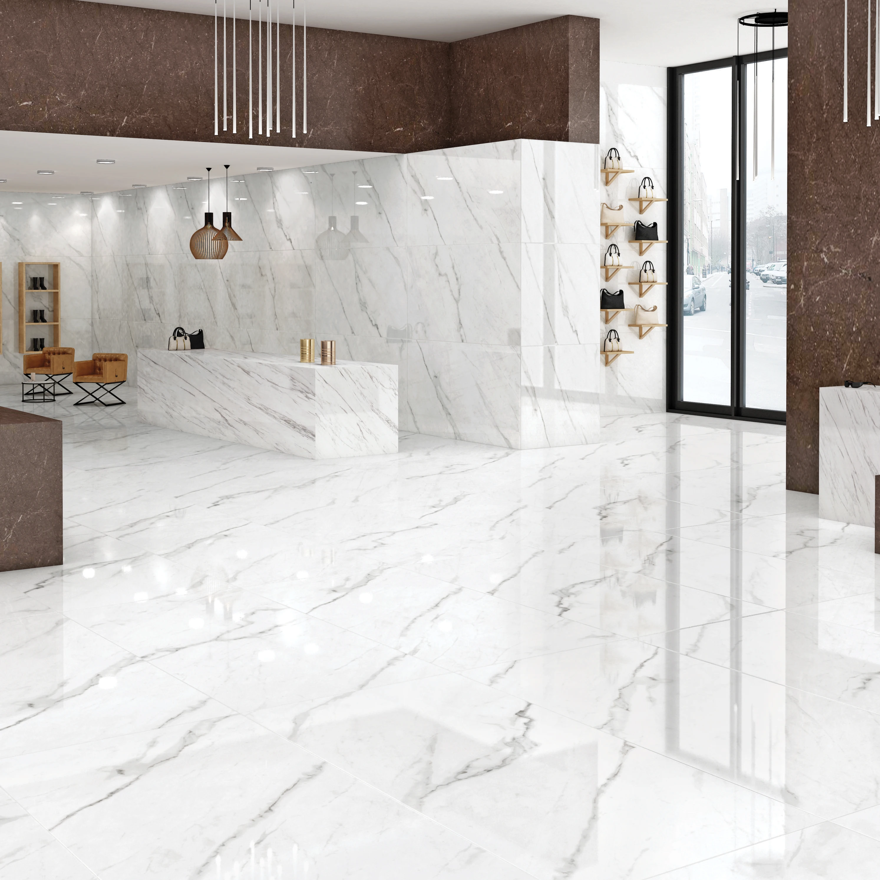 Белая мраморная напольная плитка 600x1200 мм, современная настенная и напольная плитка для ванной комнаты, для виллы