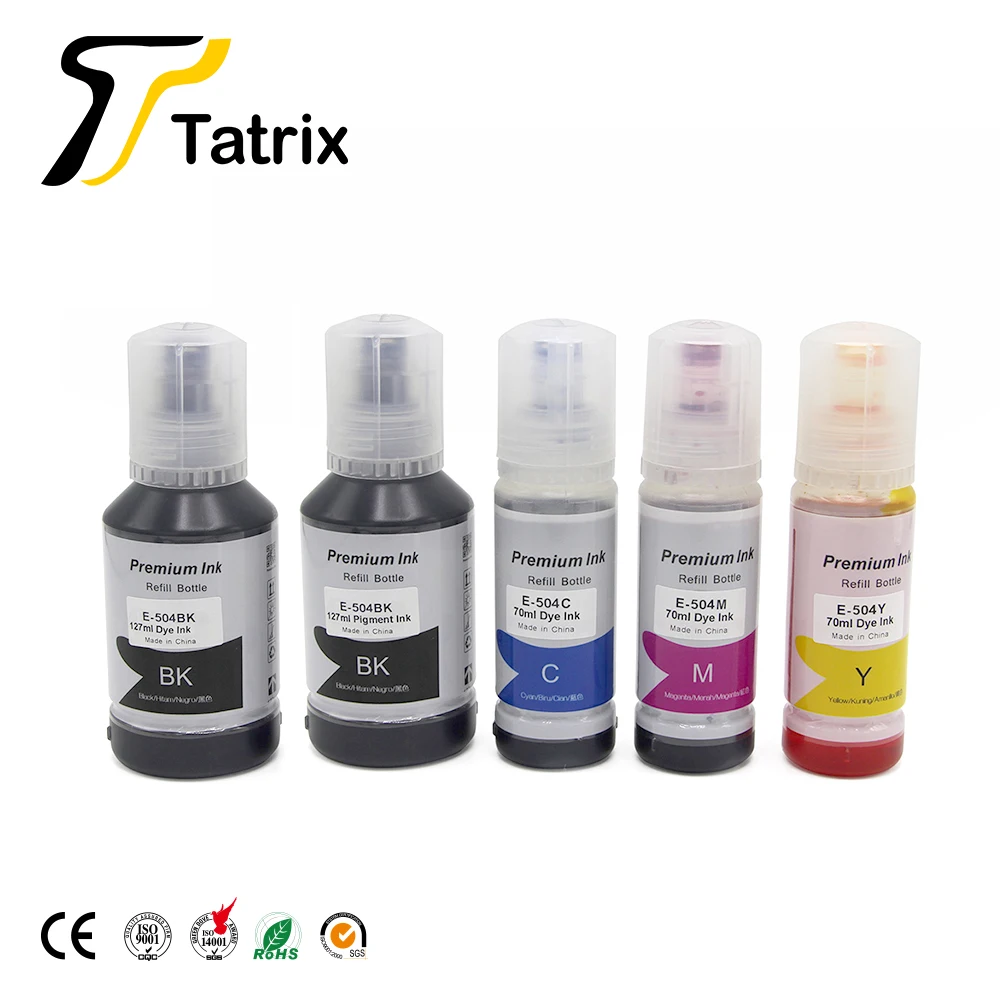 T504 504 Tatrix Премиум совместимый эко цвет на водной основе бутылки пополнения навалом струйных чернил для Epson Ecotank L4150
