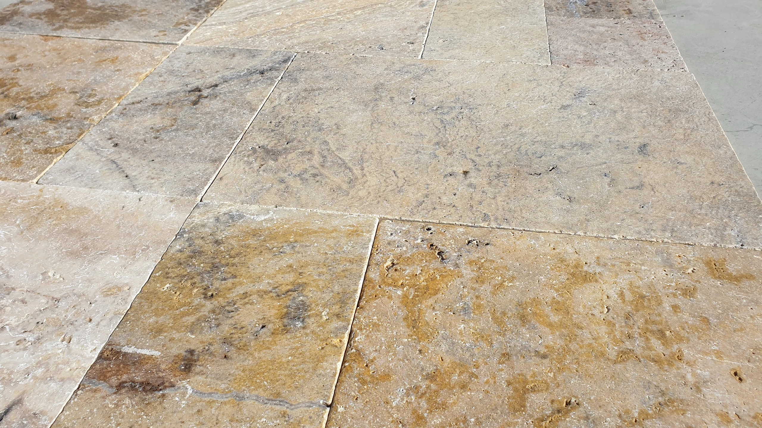 2023 Scabas Travertine French Pattern Set Tumbled New Model Product Premium Quality Turkish Model Made in Turkey CEM-FPT-08