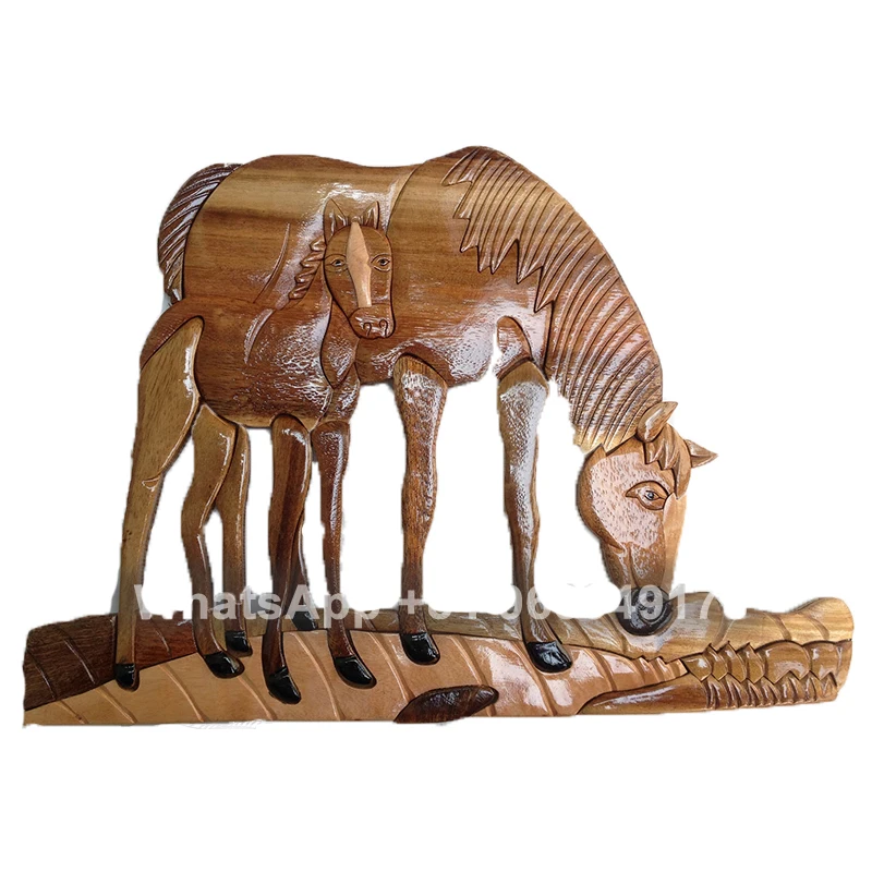  Handicraft Art - Intarsia Patterns Wooden Plaque Wholesale WhatsApp +84