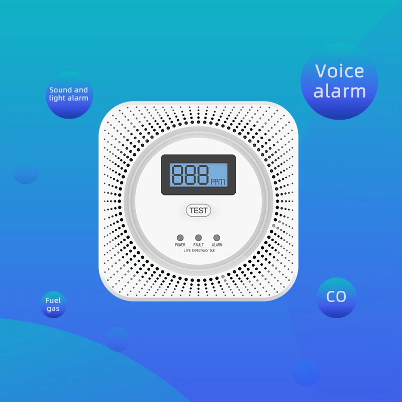 Детектор сигнализации CO для домашней безопасности автономная сигнализация co моноксид углерода Противоударная потолочная