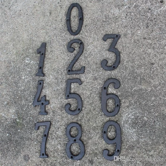 Direct Factory Prices on Multiple Pieces Cast Iron Made Numerals Home Retro Style Antique Brass Model Engraving Carving Numbers