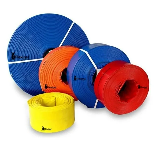 Гибкая 6 дюймов pvc плоскоукладываемый шланг для слива воды и полива орошения