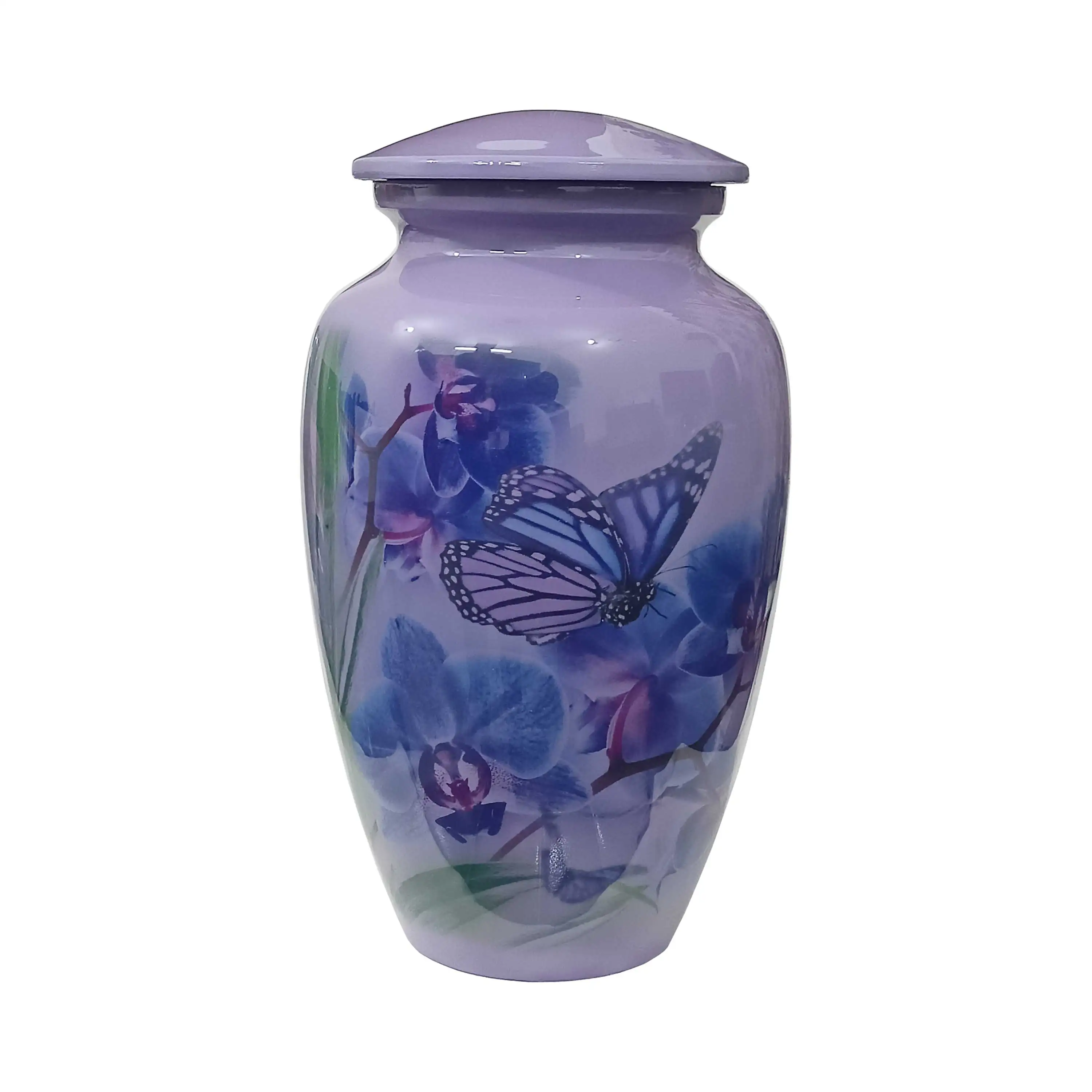 Unreal Soaring Birds Black Classic Urn Elegant Design Silver Brass Cremation Urn large adult urns for human ashes cremation urns