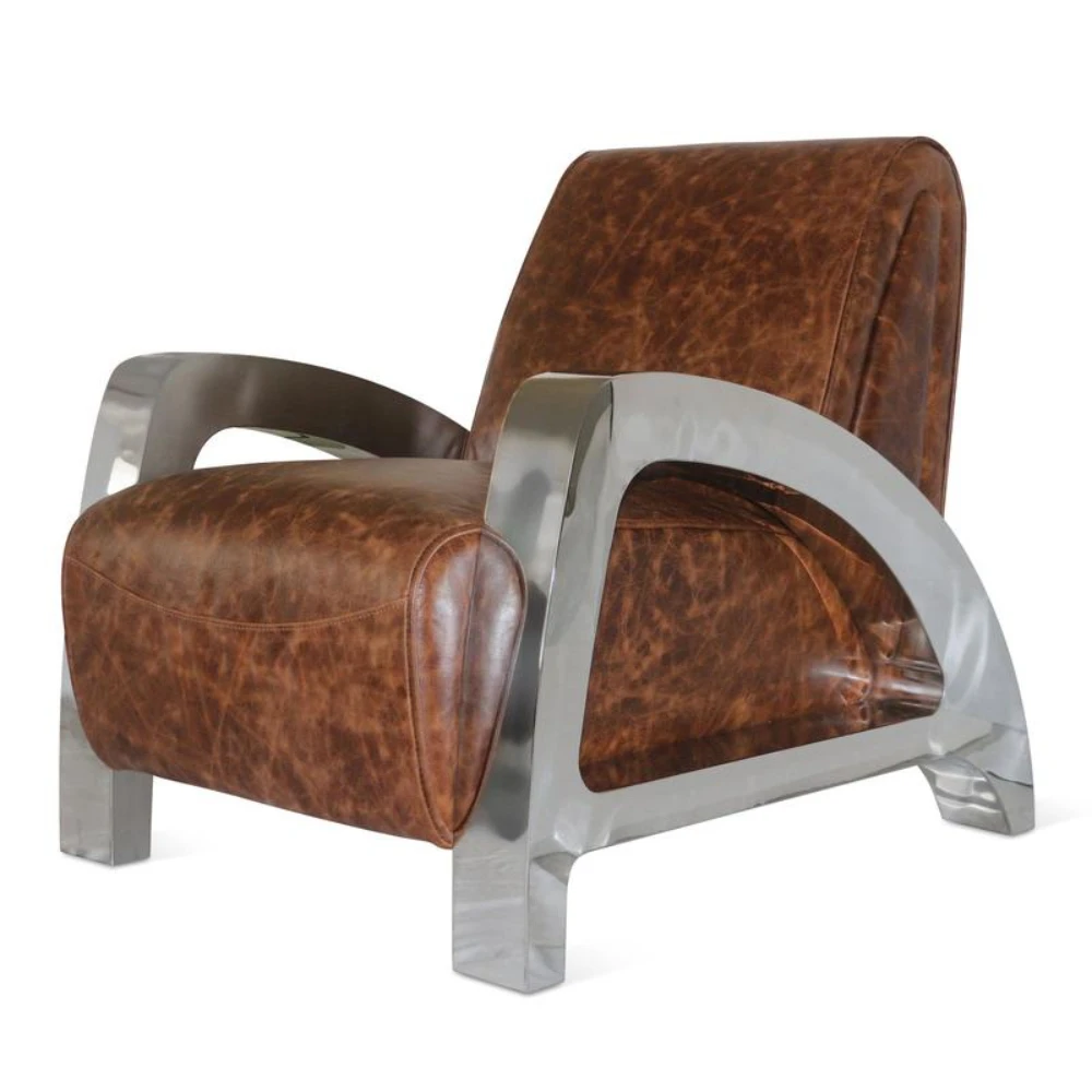 2022 Авиатор Одноместный из натуральной кожи функциональная мебель для гостиной с деревянным материалом