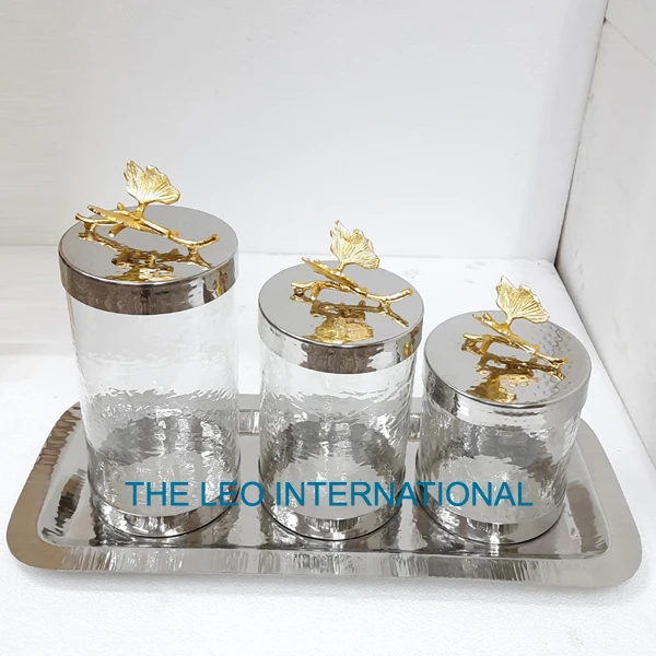 decorative glass canisters