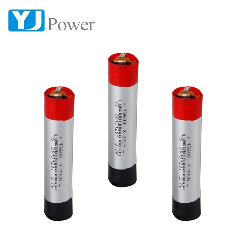 900mAh lithium battery 13600 900mAh 3.7v lithium polymer battery for electronic equipments