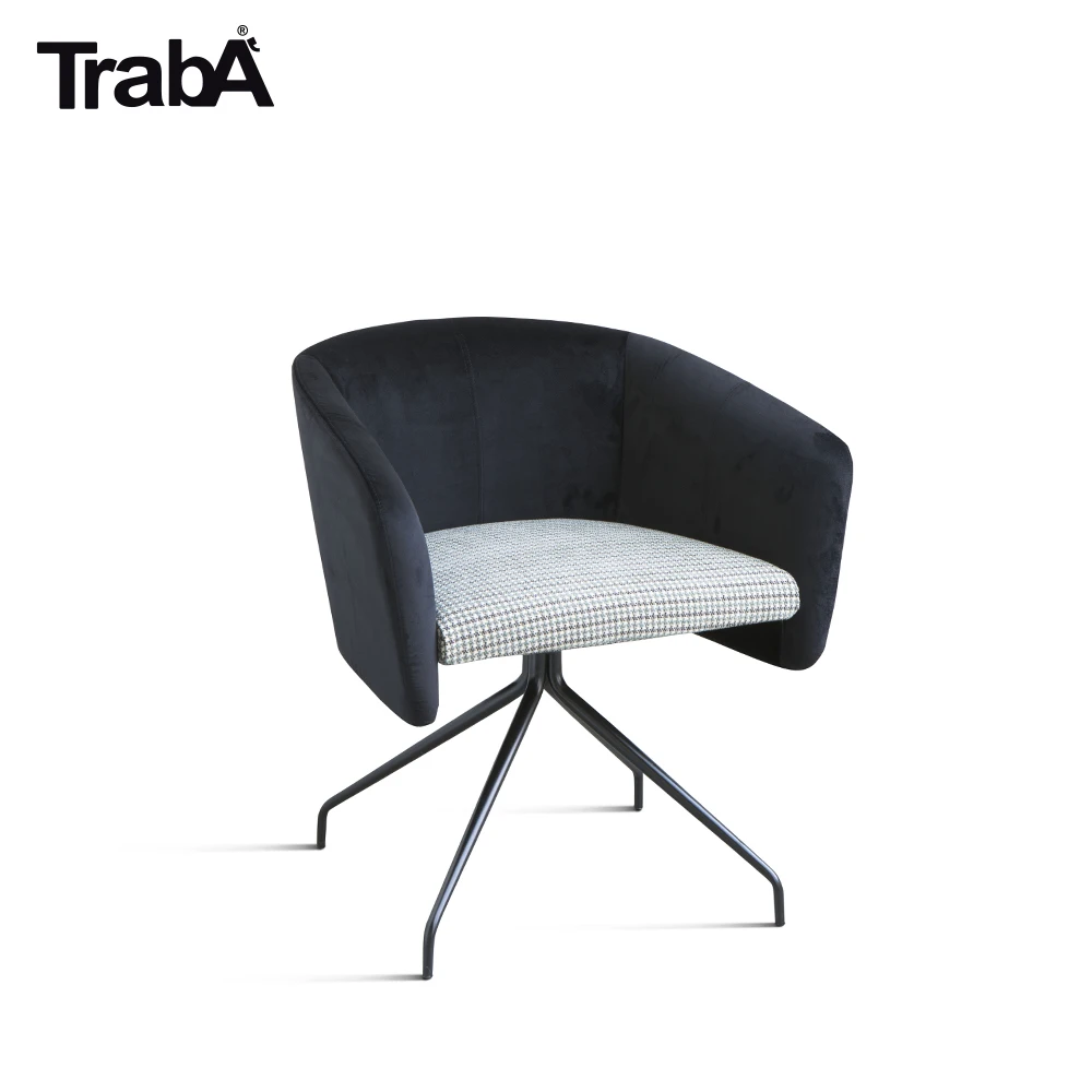 High Quality Office Armchair swivel metal frame fabric eco leather