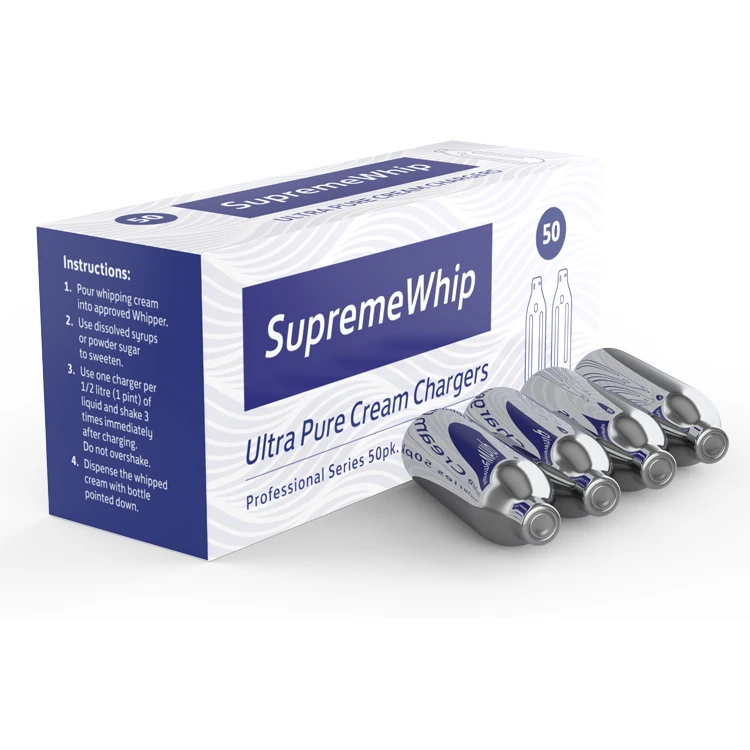 8.2g 50 Pack SupremeWhip Whipped Cream Chargers Bulk Supplier from Netherlands