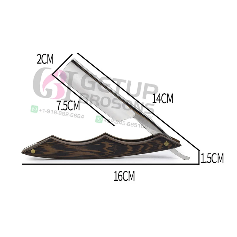 
Wholesale High Quality Manual Razor, professional, Straight-edged Stainless Steel Sharp, Hairdressing razor blade shaving 