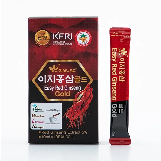 Легкий в переноске Корейский Золотой панакс красный экстракт корня женьшеня 10 г (80 мешков) Сделано Корее