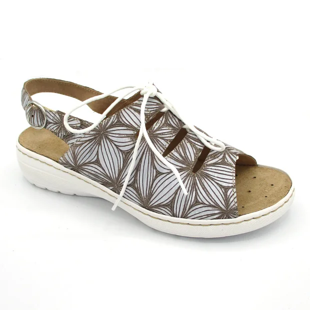 With Removable Insole Woman Leather Sandals  Orthopedic shoes