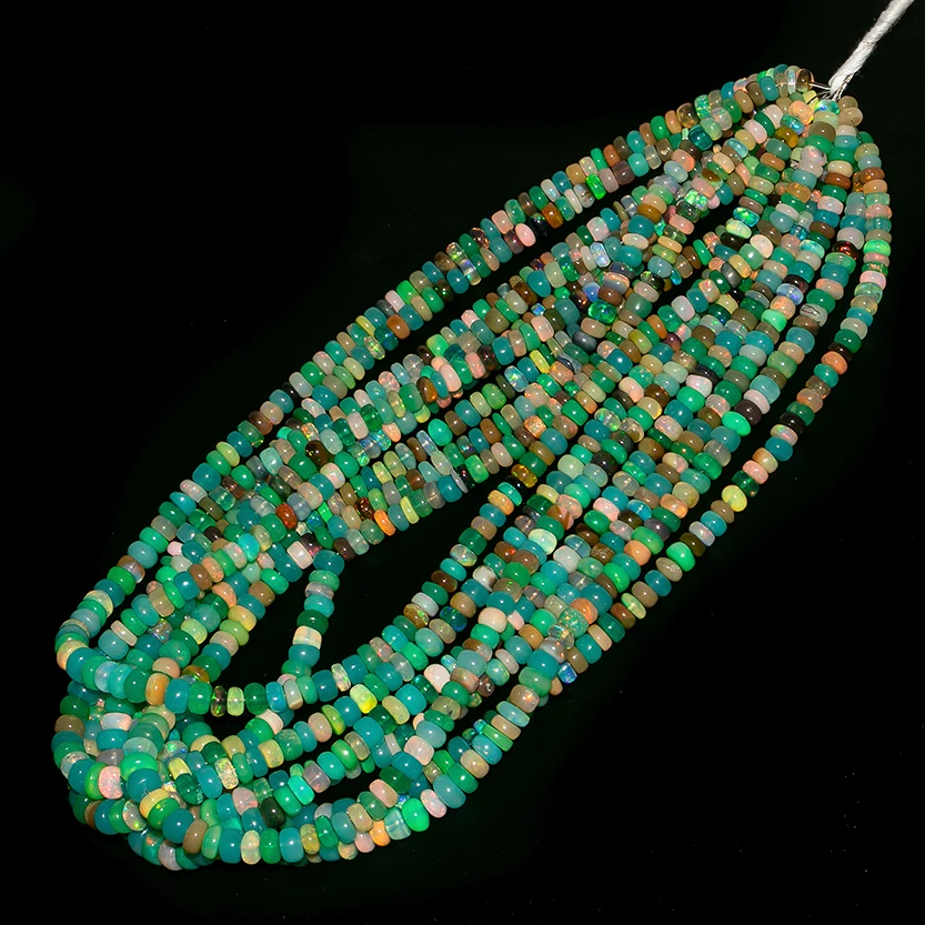 Оптовая продажа блестящий опал Paraiba гладкие круглые бусины из драгоценных камней простые