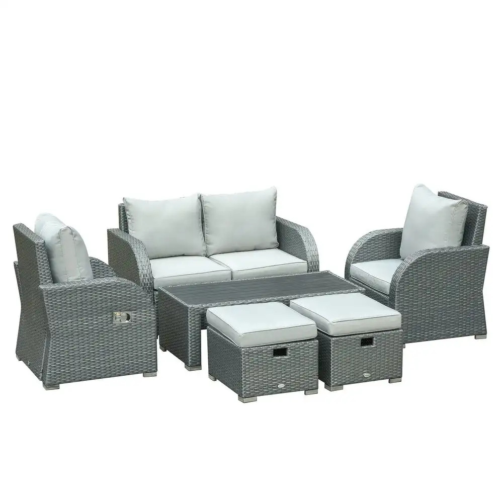 High Quality Leisure  Balcony Villa Furniture Set Rattan Wicker Outdoor Garden Sofas With Table