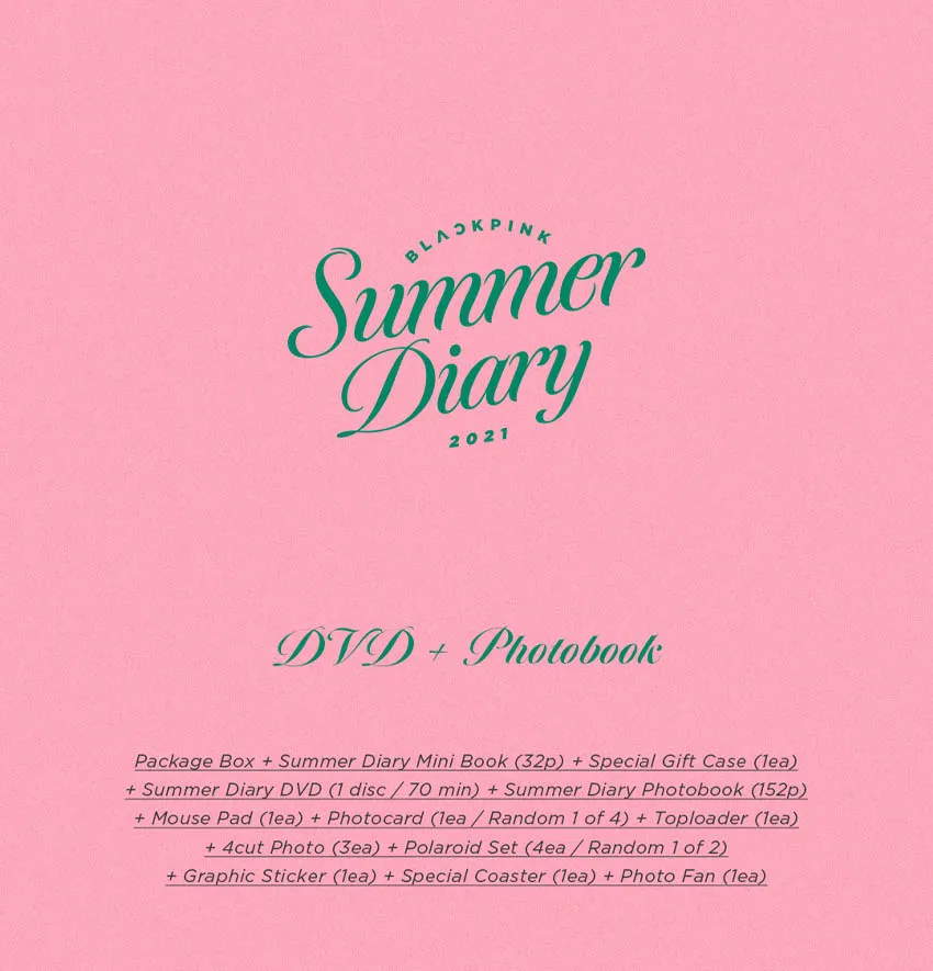 [Официальный Kpop] Черный Розовый-летний дневник 2021 года перед заказом