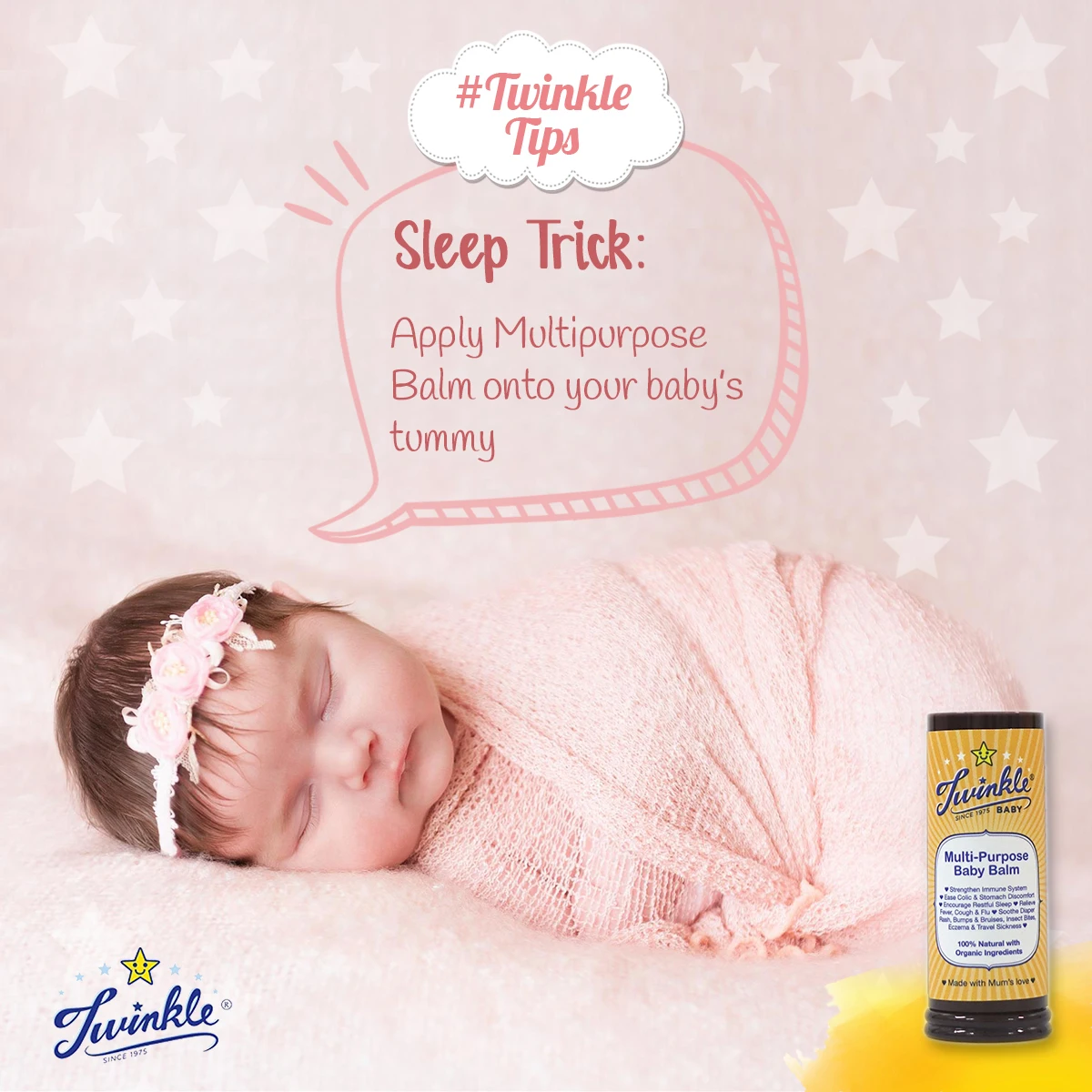 
Twinkle Multipurpose Baby Balm Anti Itch Healing Of Insects Bite Keeping Body Warm Natural Ingredients From Singapore 