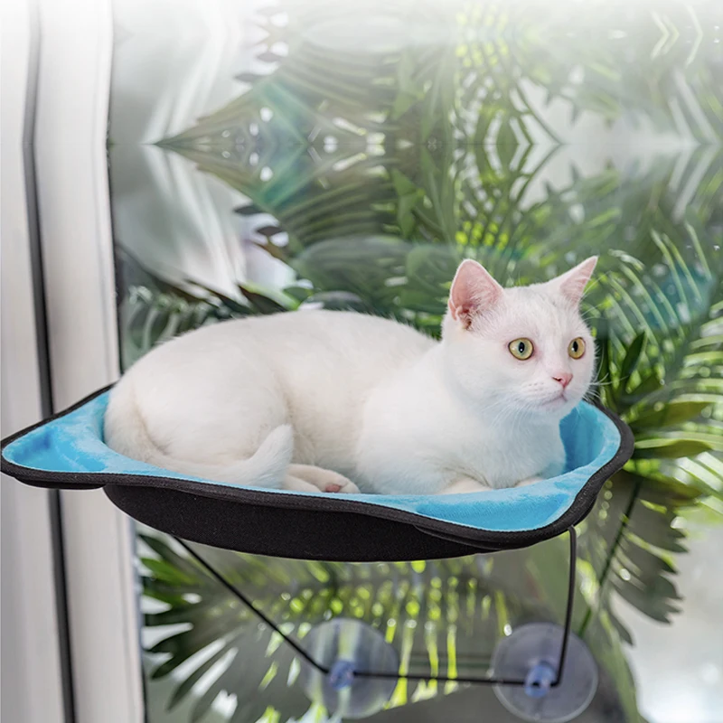 Cat Sucker Windowill Nest Pet Hammock semi-Circular Sucker with Cushions Cat Toy
