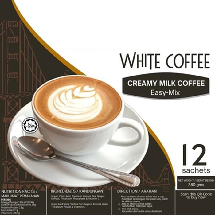 Высококачественный мгновенный кофе Richco белый в порошке вкусный 3 1 Халяль (12x30 г)